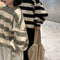 Leandro Stripe Oversized Sweatshirt (Khaki Oat)